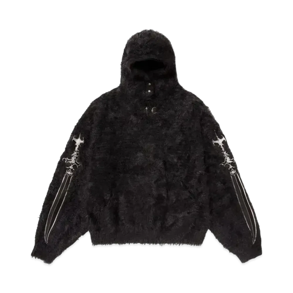 THUG CLUB Pack Fur Sword Hoodie "Black"