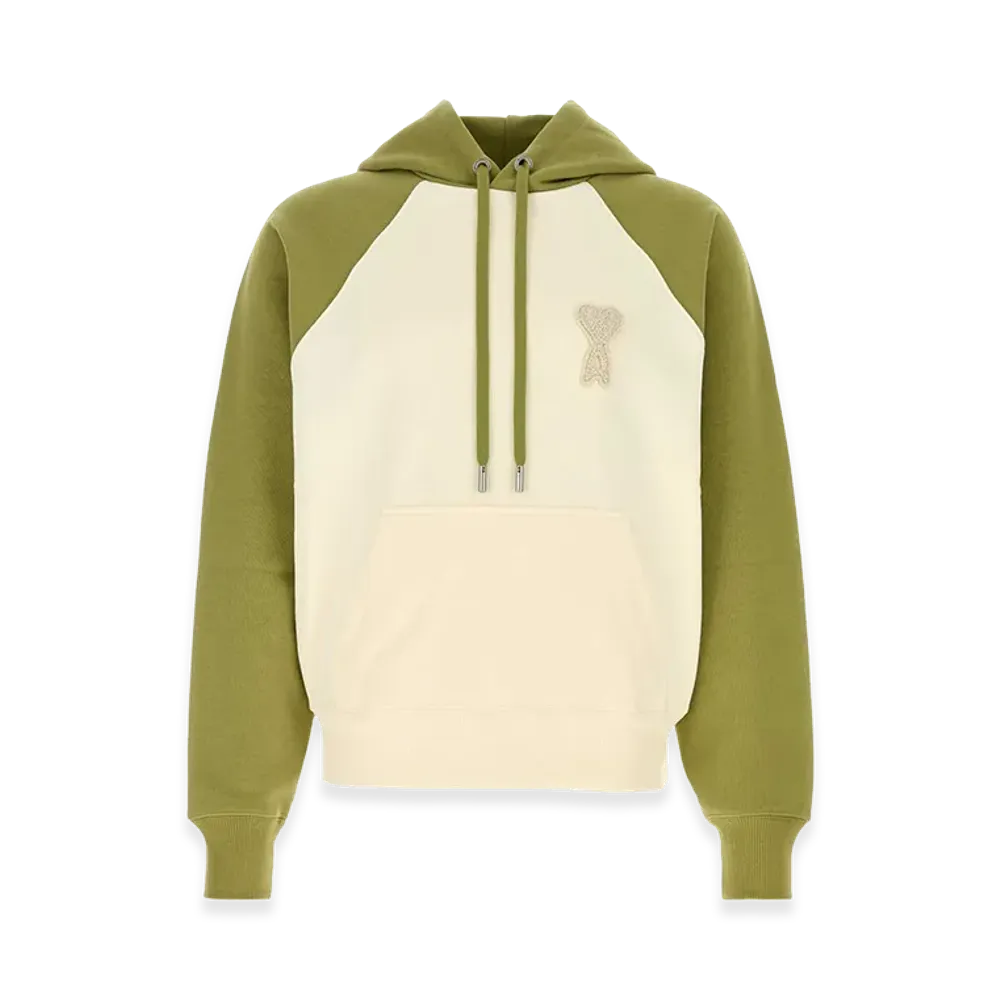 AMI PARIS Two-Tone Cotton Sweatshirt "Multicolor"