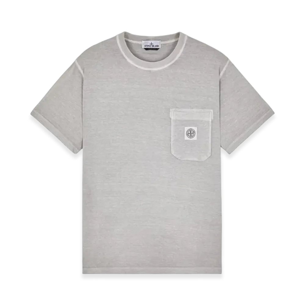 Stone Island 21957 Fissato Treatment Short Sleeve Organic Cotton T-Shirt - 24SS "Dust Gray"