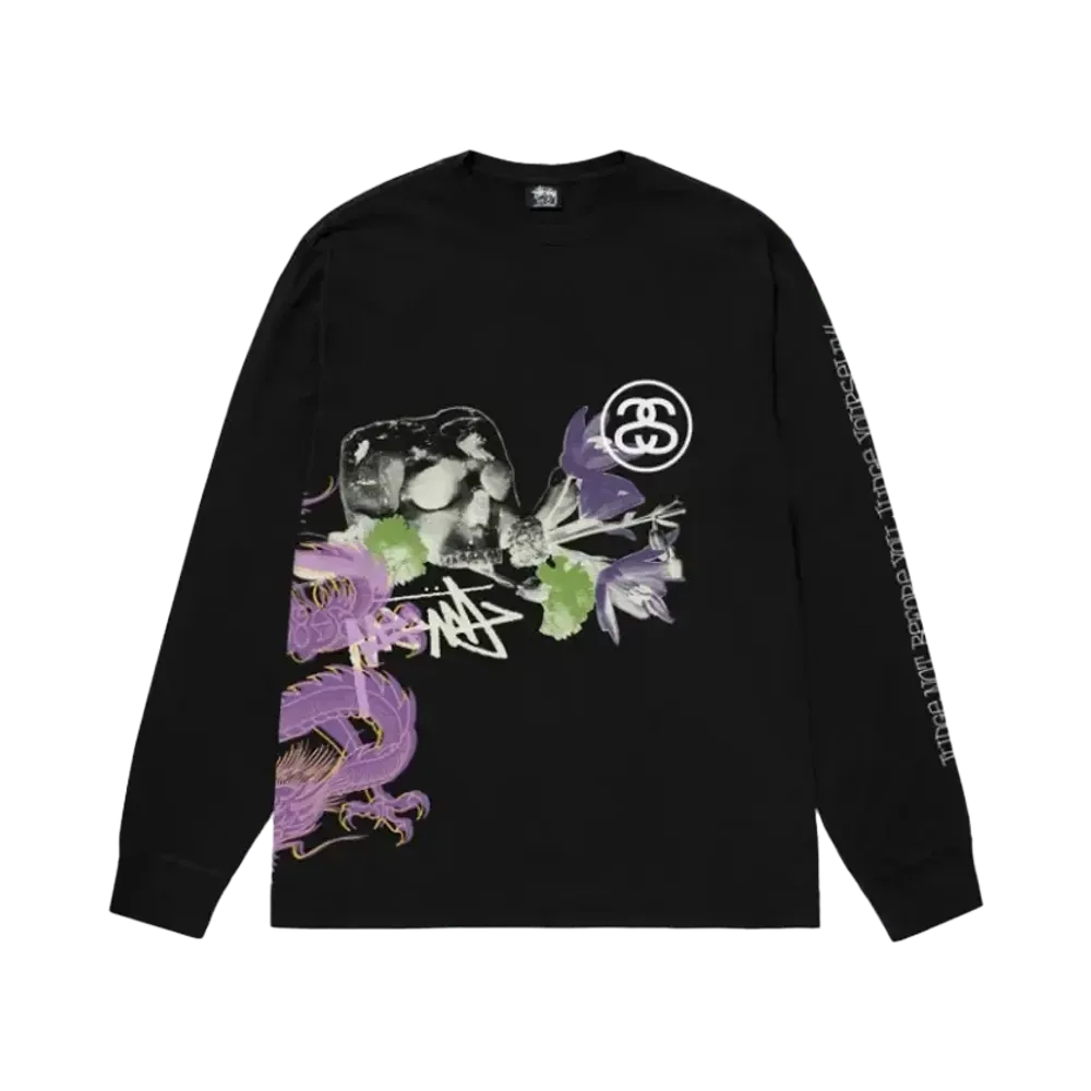 Stussy Strike LS Tee Pigment Dyed "Black"
