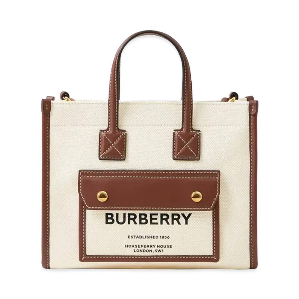 Burberry Women's Mini Freya Tote "Natural/Tan"