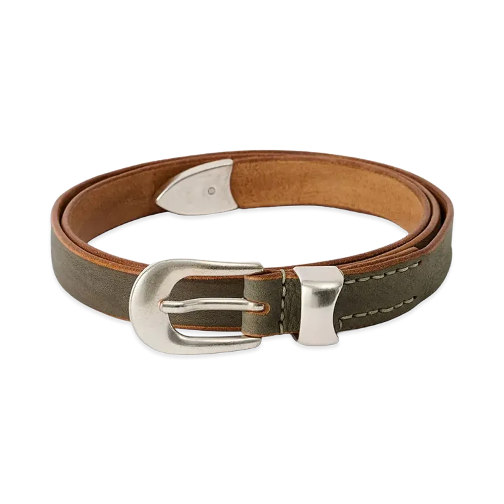 OUR LEGACY 2 Cm Belt "Overcast Blue Leather"