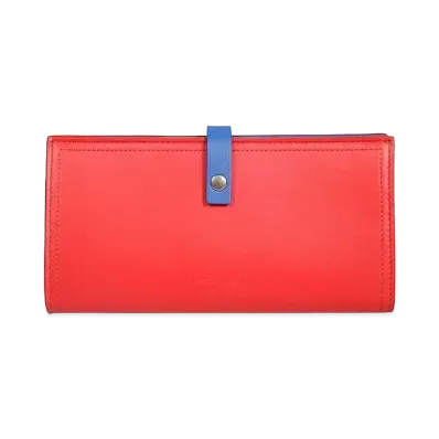 Bottega Veneta Lambskin Calfskin Bi-fold Wallet "Red"