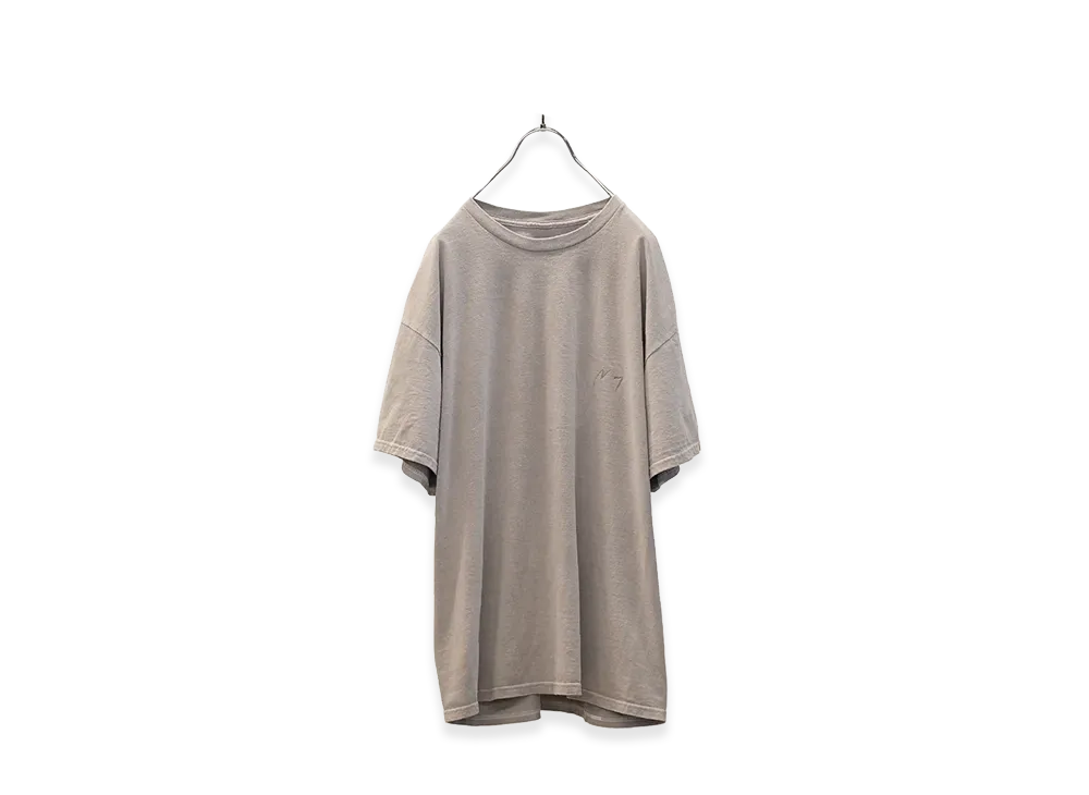 ANCELLM Dyed Embroidery T-Shirt "Beige"