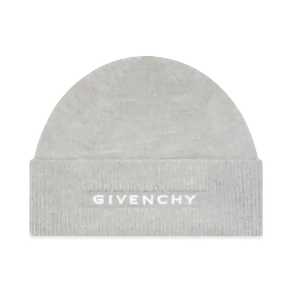 GIVENCHY 4G Beanie In Wool "Light Grey"
