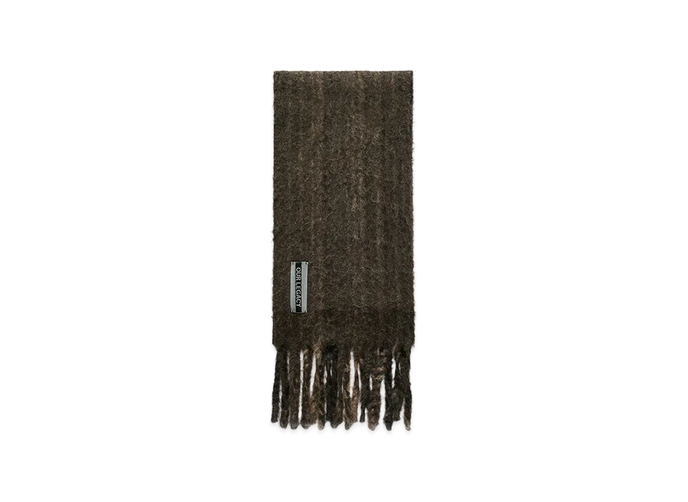 OUR LEGACY Women's Estate Scarf "Choco Pressed Wave Alpaca"