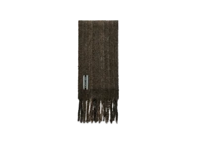 OUR LEGACY Women's Estate Scarf "Choco Pressed Wave Alpaca"