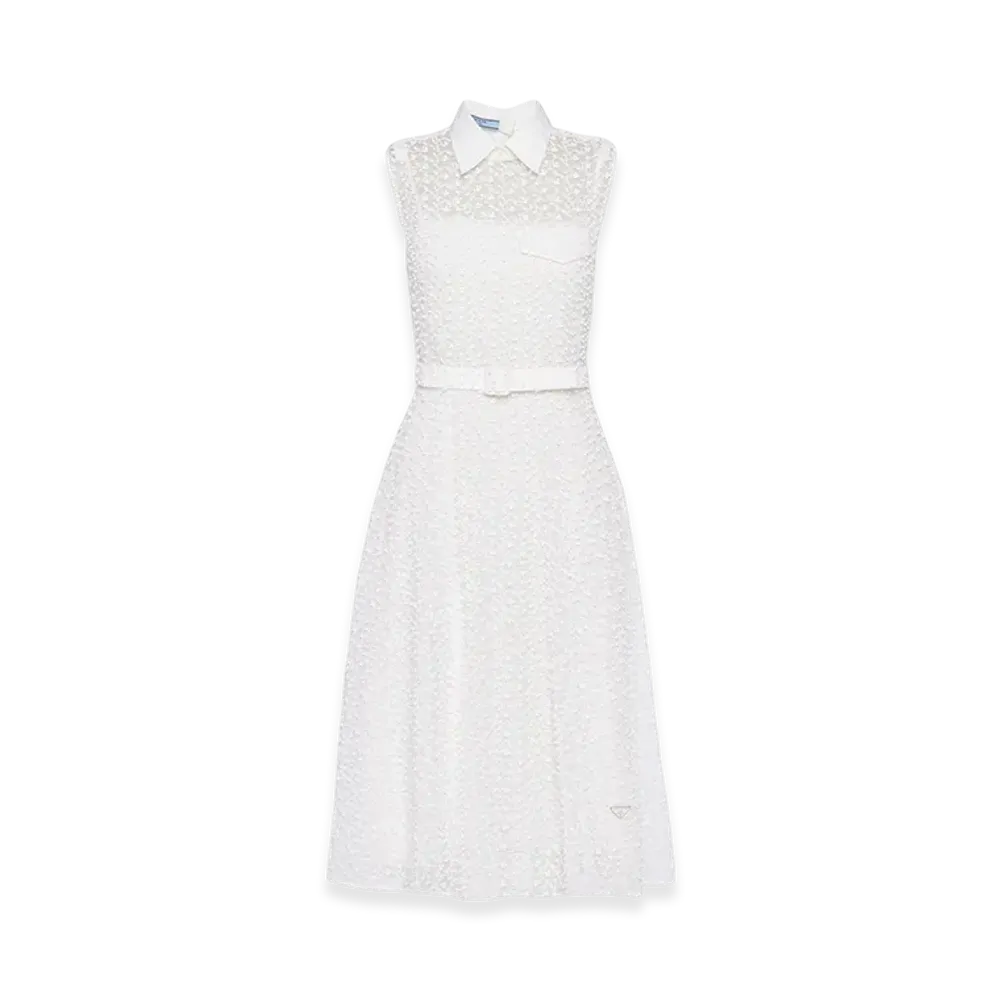 PRADA Women's Superpose Dress "White"