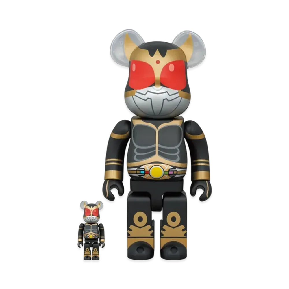 MEDICOM TOY "BEARBRICK" -Kamen Rider Kuuga- Kamen Rider Kuuga Amazing Mighty 100% & 400%