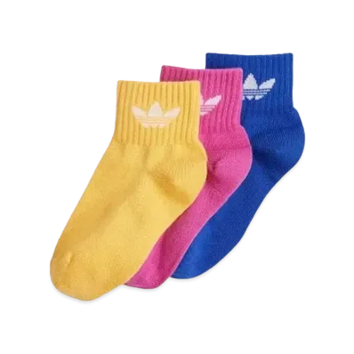 adidas Kids Ankle Socks 3 Pairs "Semilcid Blue/Semilcid Fuchsia/Semi Spark"