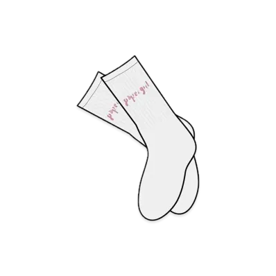 papergirl x BEAMS Socks "White"