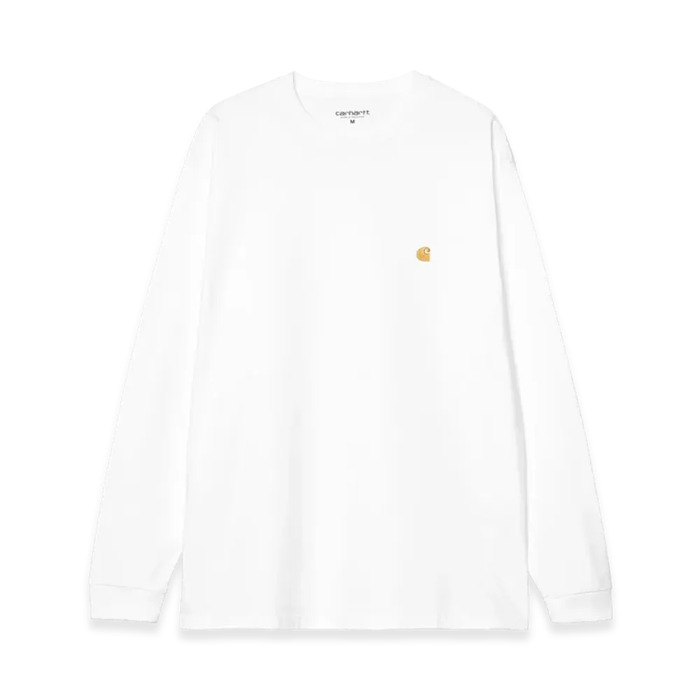 Carhartt WIP L/S Chase T Shirt "White/Gold"