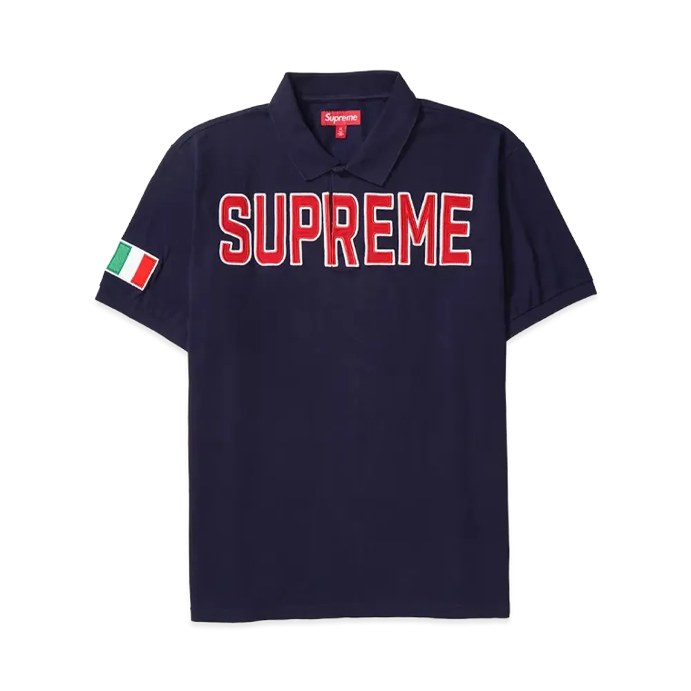 Supreme Twill Applique Polo "Navy"