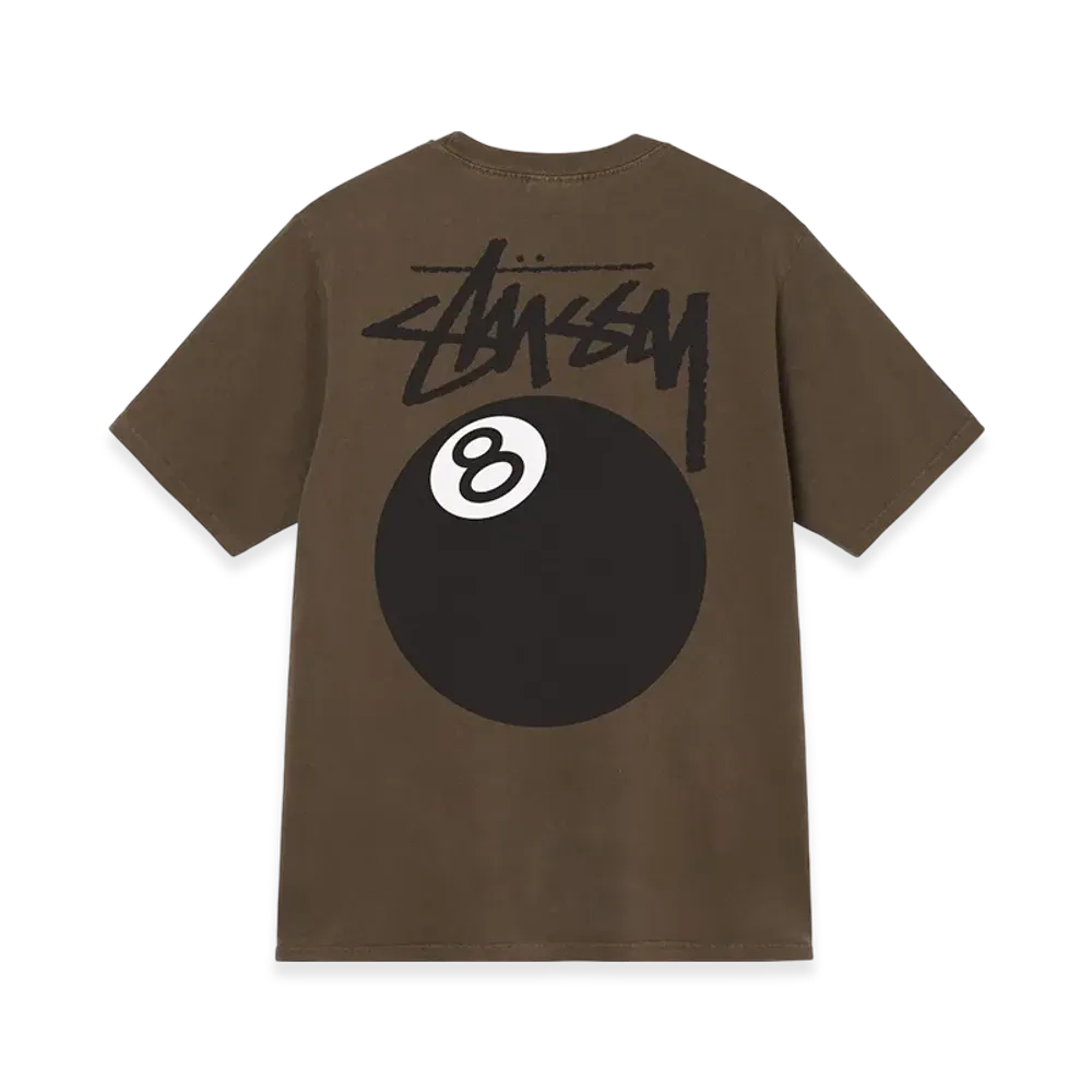 Stussy 8 Ball Pigment Dyed Tee "Coffee"