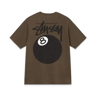 Stussy 8 Ball Pigment Dyed Tee "Coffee"