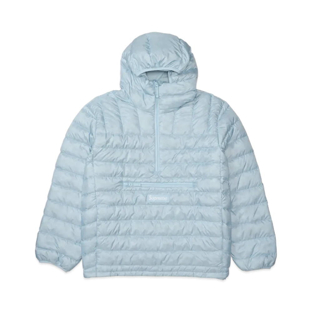 Supreme Micro Down Half Zip Hooded Pullover "Light Blue"