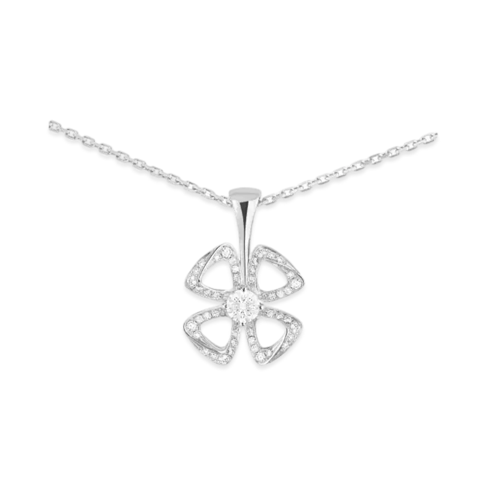 BVLGARI Fiorever Diamond Necklace "White Gold"