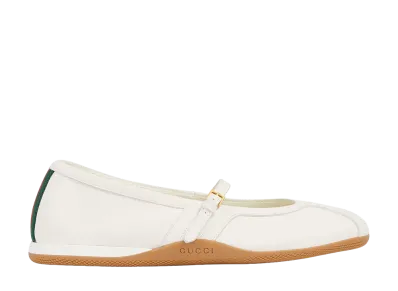 GUCCI Women's Shift Ballet Shoe "White"