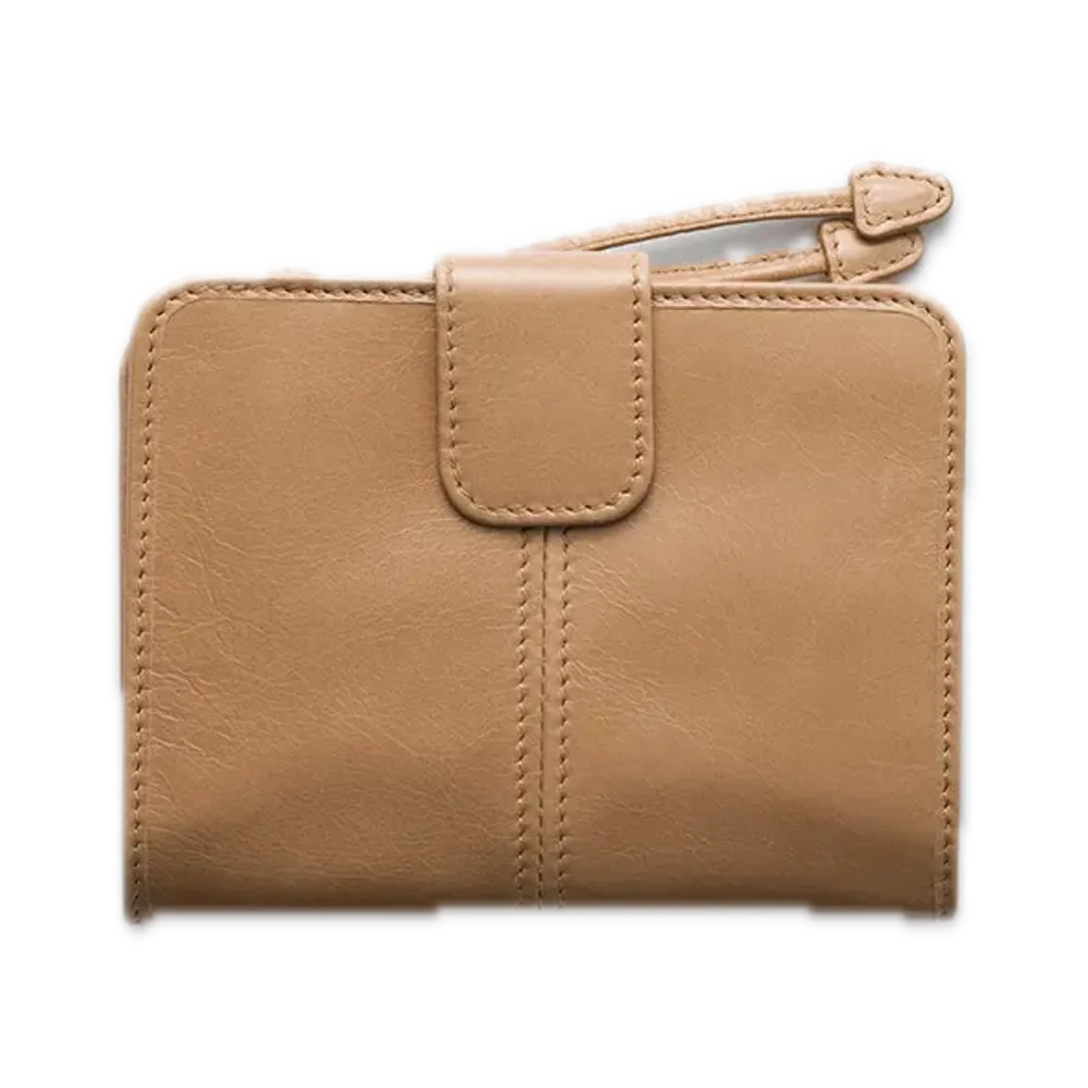 PRADA Soft Lux Leather Wallet "Cameo Beige"