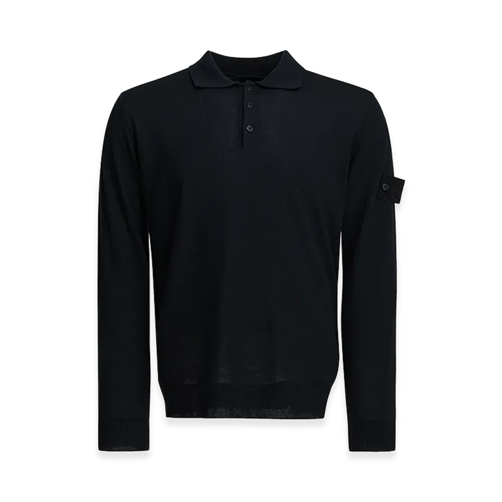 Stone Island Wool Polo Sweater "Blue"