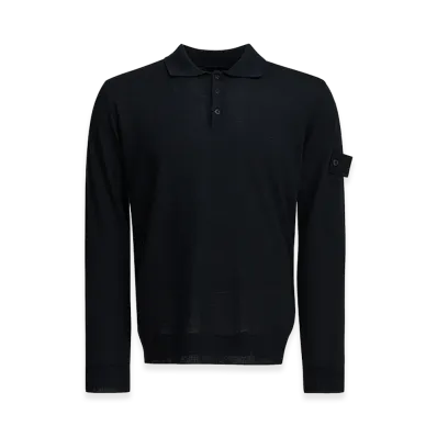 Stone Island Wool Polo Sweater "Blue"