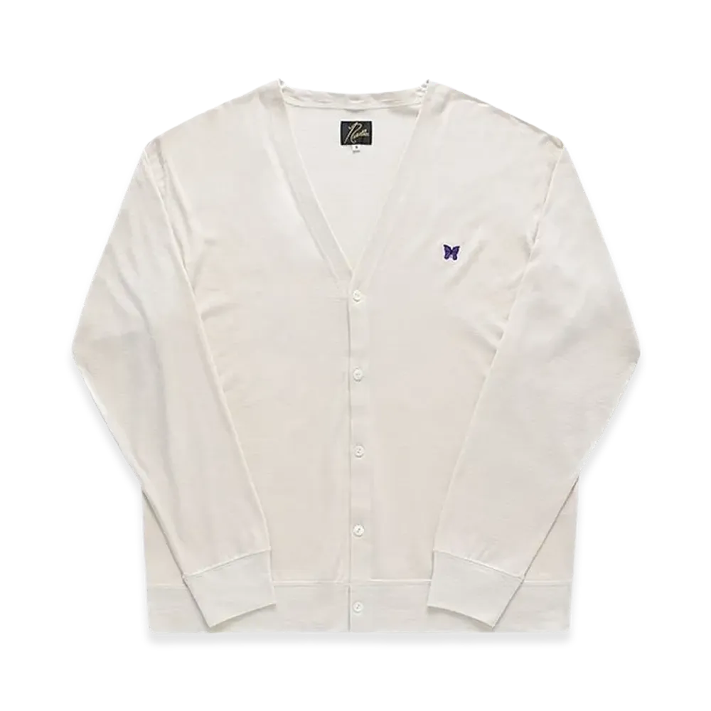 NEEDLES V-Neck Wool Cardigan "Ivory"