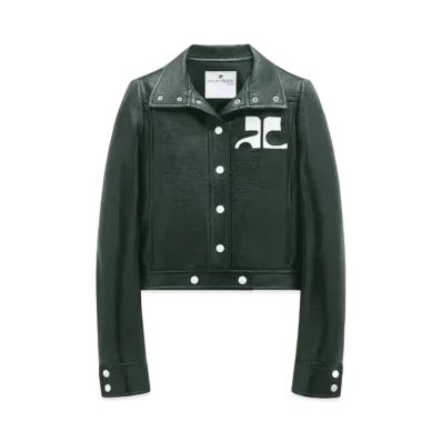 Courreges Reedition Vinyl Jacket "Dark Green"