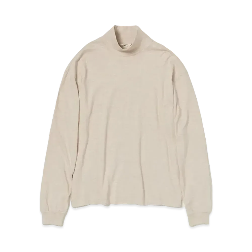 AURALEE Seamless Hi Neck L/S Tee "Top Brown"