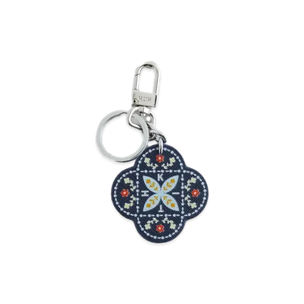 Kith Printed Saffiano Leather Keyring "Nocturnal"