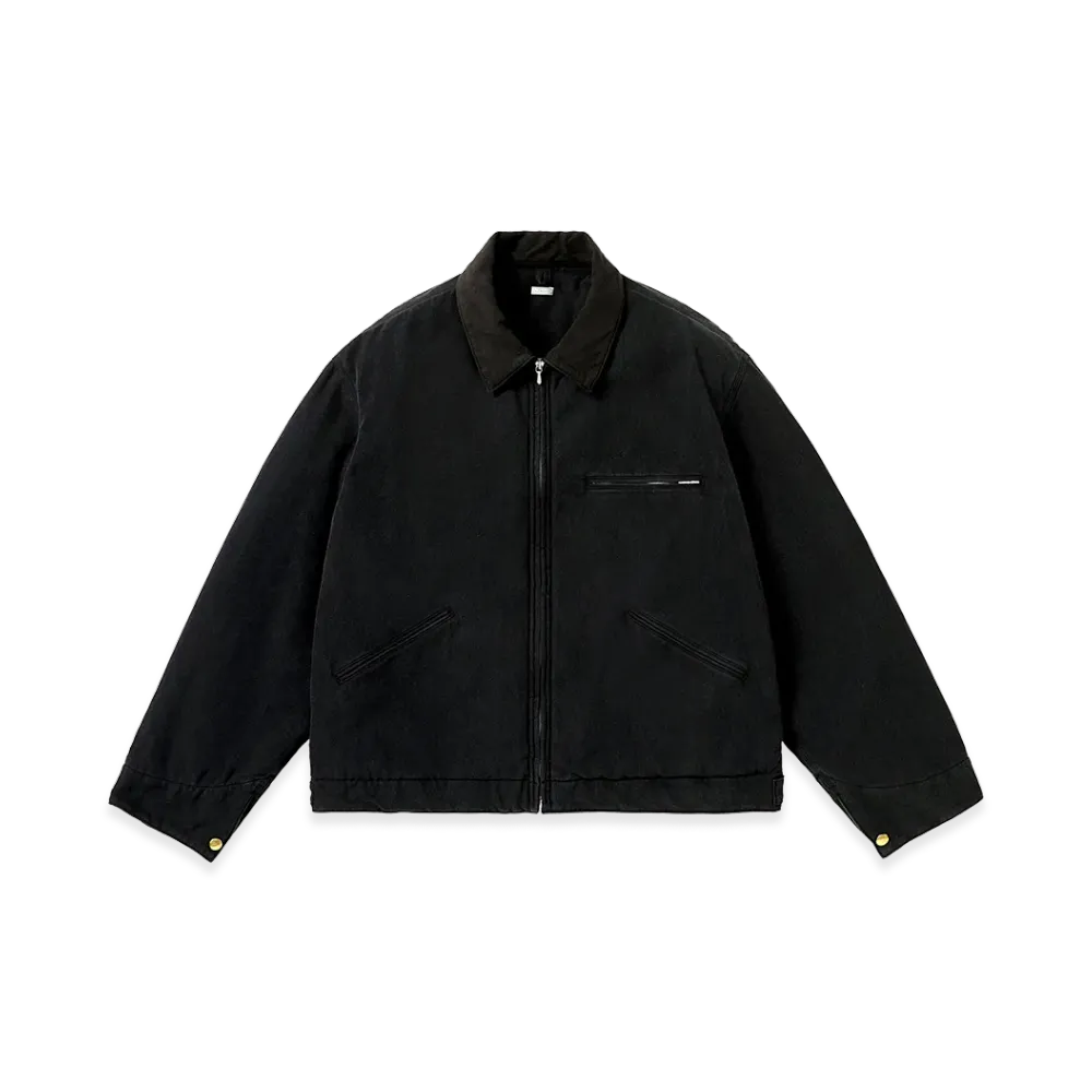 A.PRESSE Vintage Silk Cotton Detroit Jacket "Black"