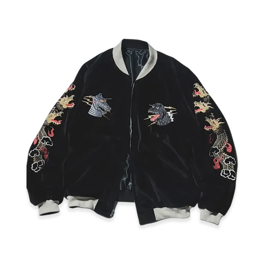 BEAMS JAPAN x TAILOR TOYO Godzilla Souvenir Jacket Skajan "Black"