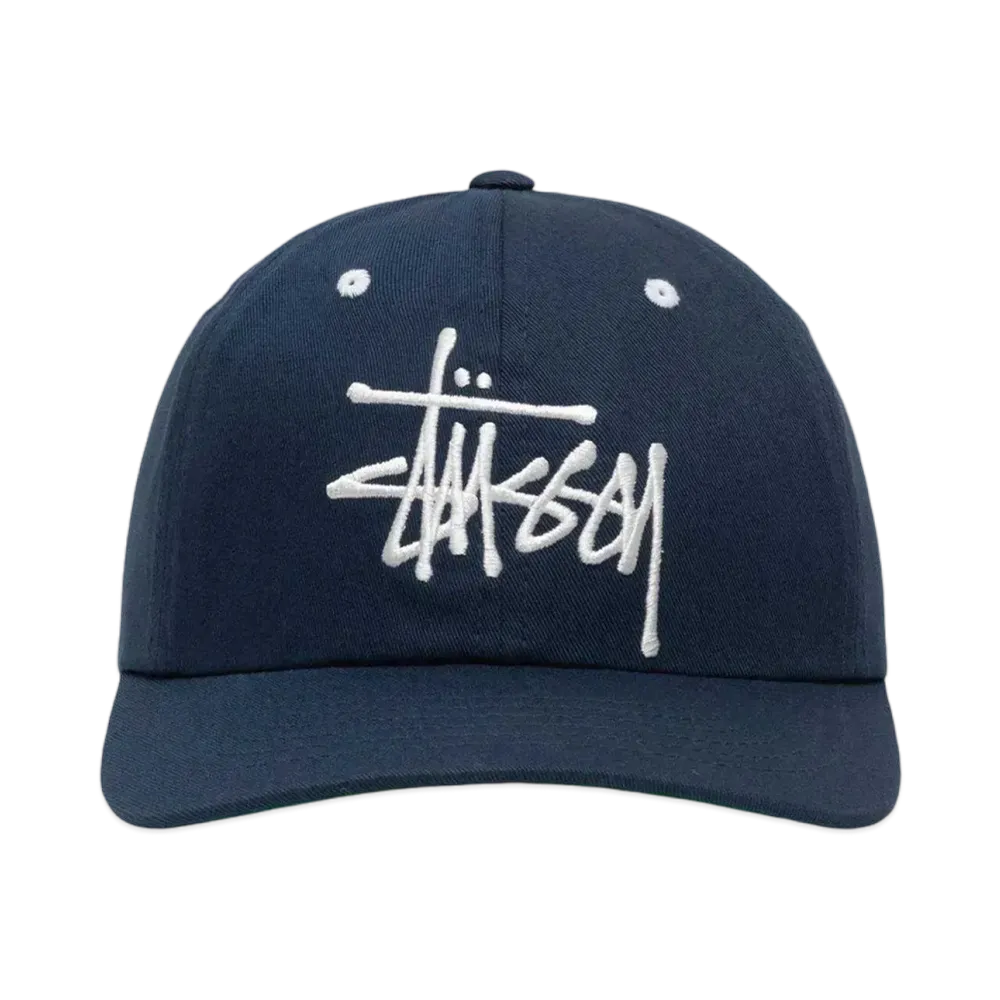 Stussy Low Profile Big Basic Snapback "Navy"
