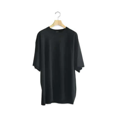 COMOLI Cotton Jersey Short Sleeve T-Shirt "Black"