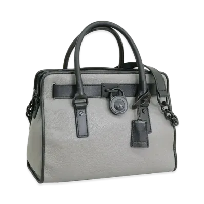 MICHAEL KORS Women's Hmltn French Binding EW Satchel "Grey"
