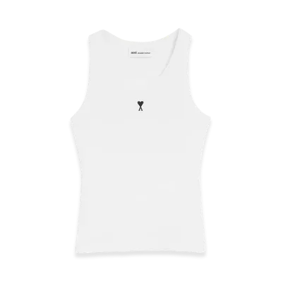 AMI PARIS Cotton Ami De Coeur Tanktop "White"