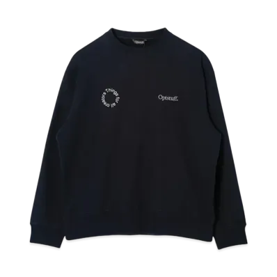 Optstuff Crewneck Sweat Shirt Circle Logo "Navy"