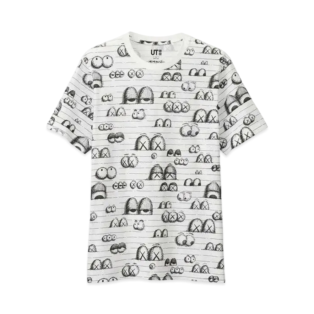 KAWS x Uniqlo All Over Eyes Tee "White"