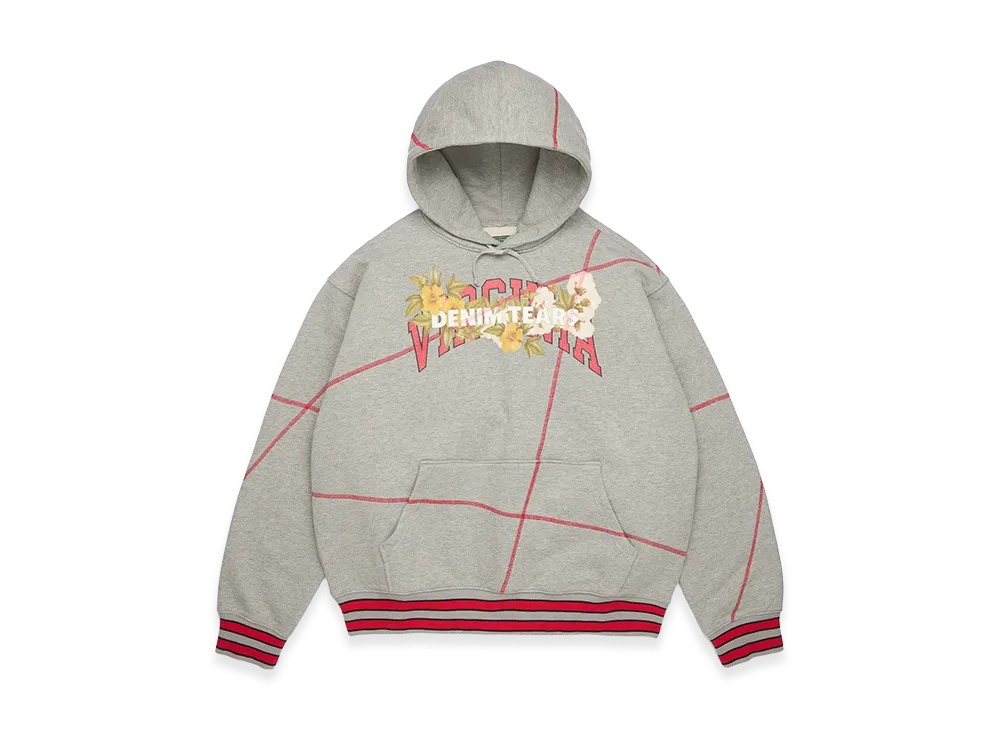 DENIM TEARS DT Virginia Overlock Stitch Hoodie "Grey"
