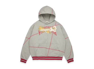 DENIM TEARS DT Virginia Overlock Stitch Hoodie "Grey"