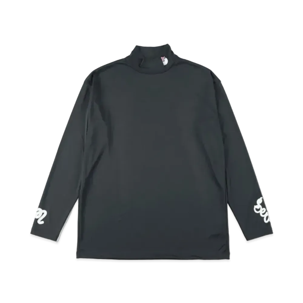 WIND AND SEA x Malbon Golf Mock Neck Shirt "Black"