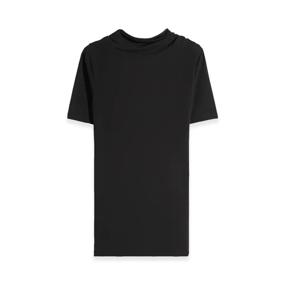 LEMAIRE Women's Twisted Jersey Short Sleeve Top "Black"