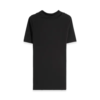 LEMAIRE Women's Twisted Jersey Short Sleeve Top "Black"