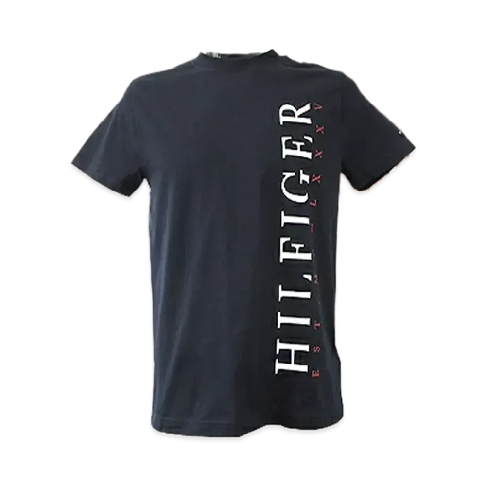 TOMMY HILFIGER Vertical Hilfiger Logo Short Sleeve T-Shirt "DesertSky"