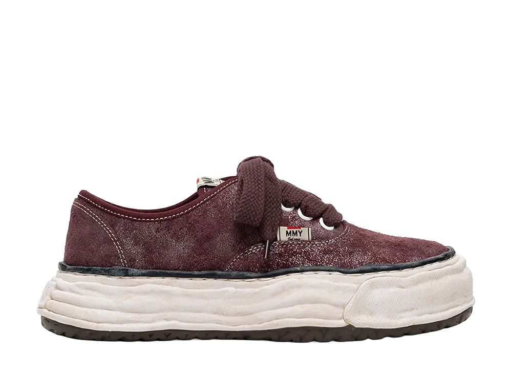 Maison MIHARA YASUHIRO BAKER 26 OG Sole Glittery Suede Low-top Sneakers "Bordeaux"