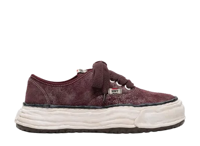 Maison MIHARA YASUHIRO BAKER 26 OG Sole Glittery Suede Low-top Sneakers "Bordeaux"