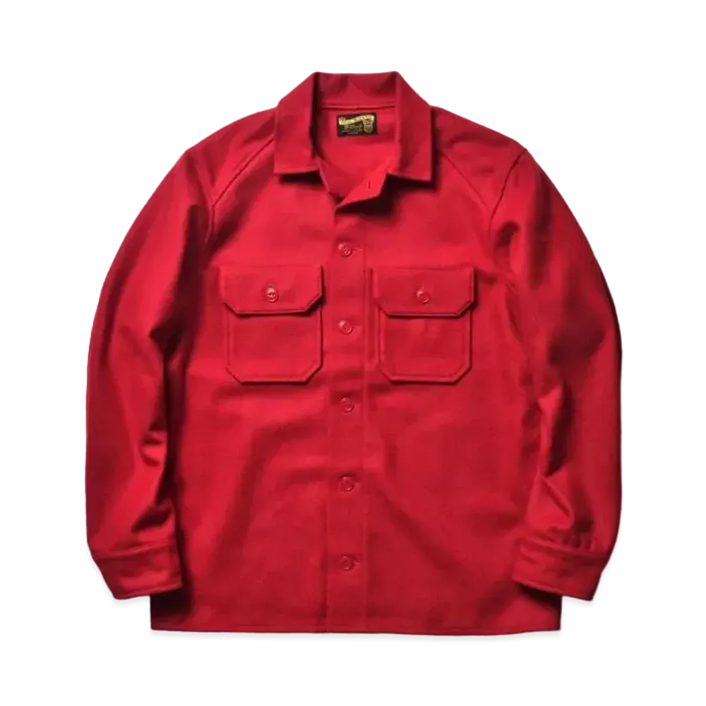 THE REAL McCOY'S Military Souvenir Wool Shirt "Red"