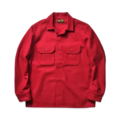 THE REAL McCOY'S Military Souvenir Wool Shirt "Red"