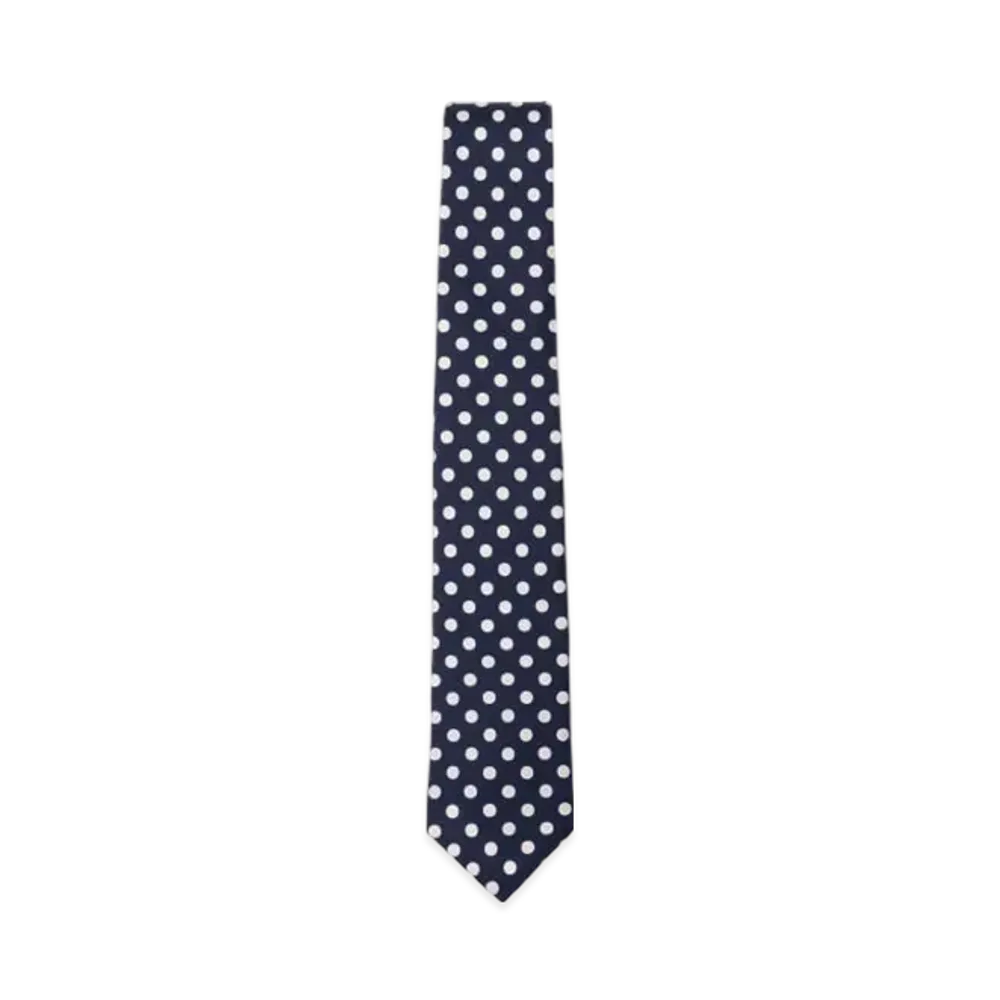 BEAMS Silk Tie Dot Print "NavyBig"