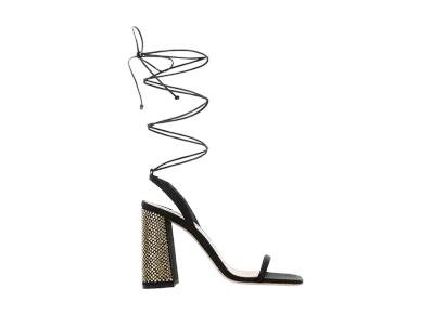 MIU MIU Women's Satin Sandals "Black"