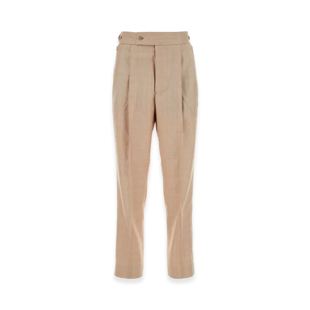 NEEDLES Women's Embroidered Polyester Blend Pant "Beige"